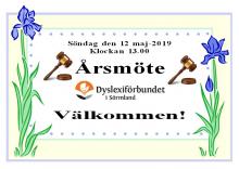 Välkommen på Årsmöte den 12 maj 2019, kl. 13.00